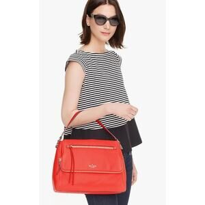 Kate Spade Red Leather Cobble Hill Toddy Shoulder Bag
